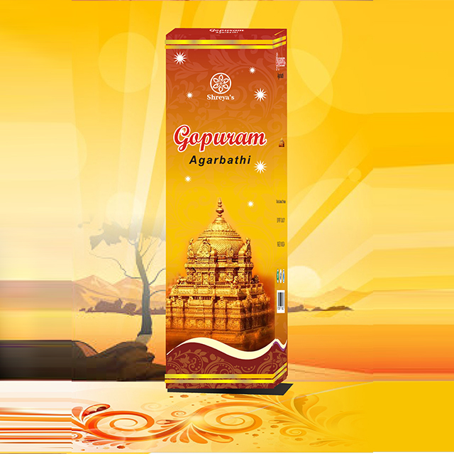gopuram pouch incense sticks shreyas exports