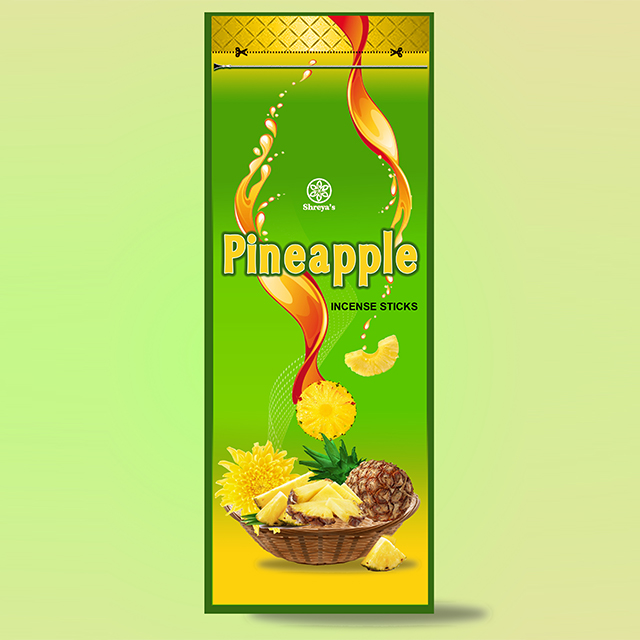 Pineapple zipper incense sticks shreyas exports