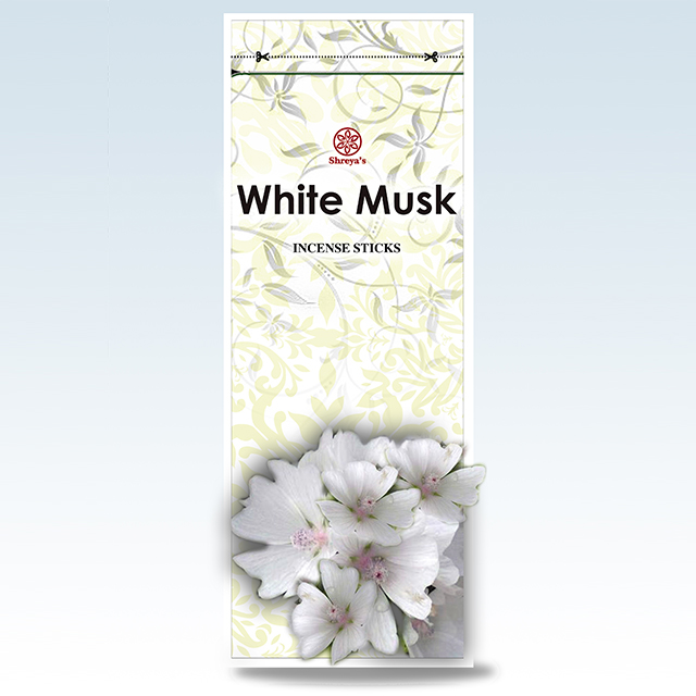 white musk zipper incense sticks shreyas exports